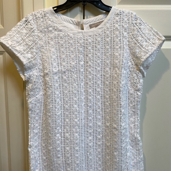 Banana Republic White Eyelet Shift Dress - Picture 6 of 8